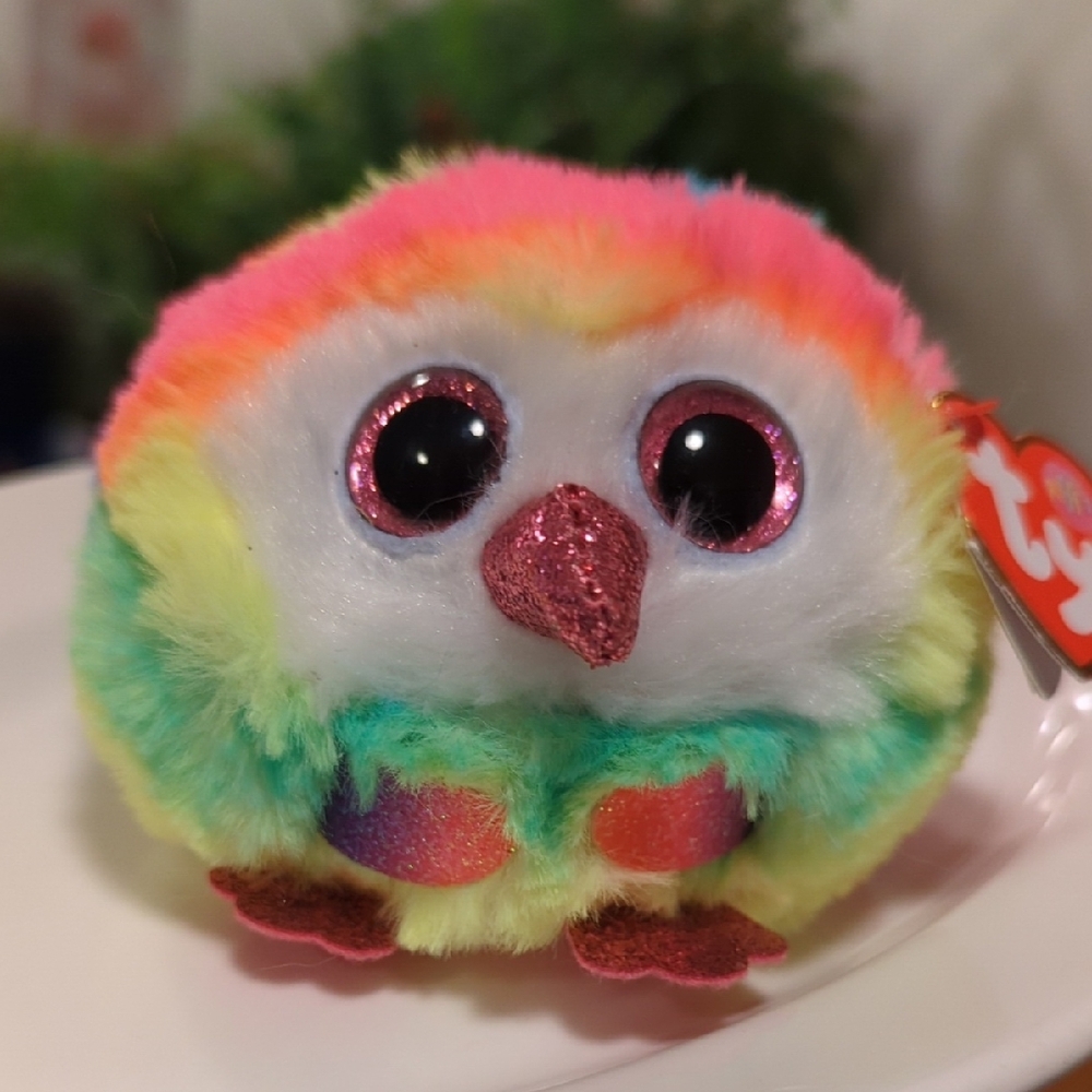 Ty Rainbow Plush Owl